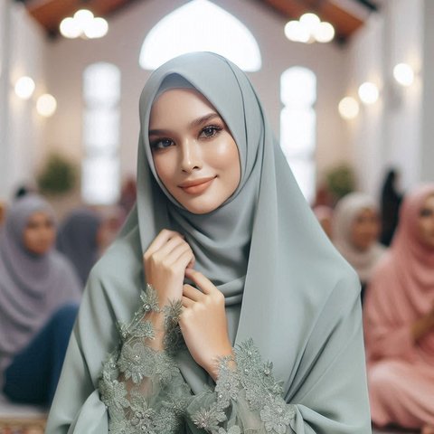 Baju Gamis Warna Sage Masih Jadi Tren untuk Lebaran 2025, Bikin Penampilan Lebih Elegan dan Modern