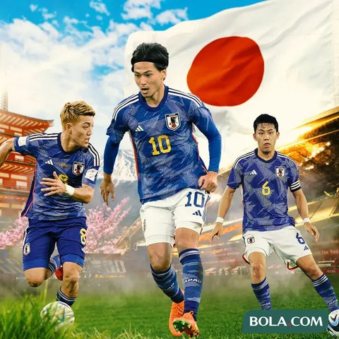 Ilustrasi - Pemain Timnas Jepang: Zion Suzuki, Takumi Minamino, Kaoru Mitoma, Koki Ogawa (Bola.com/Adreanus Titus)