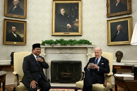 FOTO: Momen Prabowo Temui Presiden AS Joe Biden di Gedung Putih, Bahas Situasi Jalur Gaza hingga Laut China Selatan