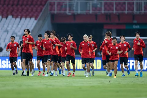 FOTO: Mengintip Timnas Jepang Jajal Rumput Stadion Gelora Bung Karno Jelang Hadapi Timnas Indonesia