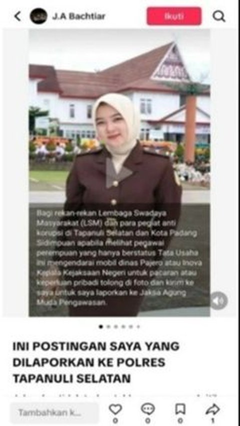 Klarifikasi Kejaksaan Agung Terkait Unggahan Viral Konten Negatif Mengenai Jovi Andrea Bachtiar, SH