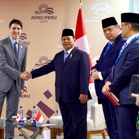 Prabowo Bertemu PM Kanada Justin Trudeau di KTT APEC, Bahas Kerja Sama Perikanan hingga Energi