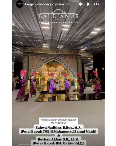 Momen akad nikah dan resepsi pernikahan anak Mahfud MD. (sumber: Instagram/balejanurweddingorganizer)