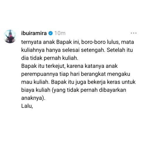 Kisah Sedih Seorang Bapak Dibohongi Putrinya