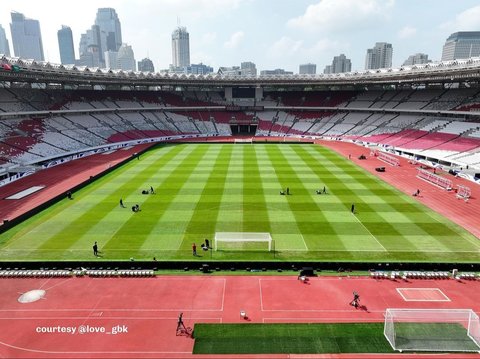 FOTO: Kondisi Terbaru Rumput GBK Jelang Duel Timnas Indonesia vs Timnas Arab Saudi