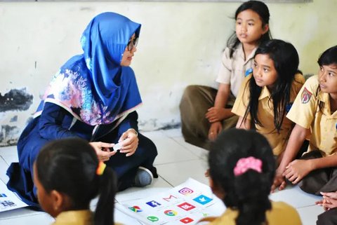 anak usia dini adalah Ilustrasi dibuat Stable Diffusion