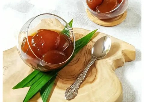 Manisan kolang-kaling Bunga Telang. (dok. Cookpad/@Mira_Jabir)