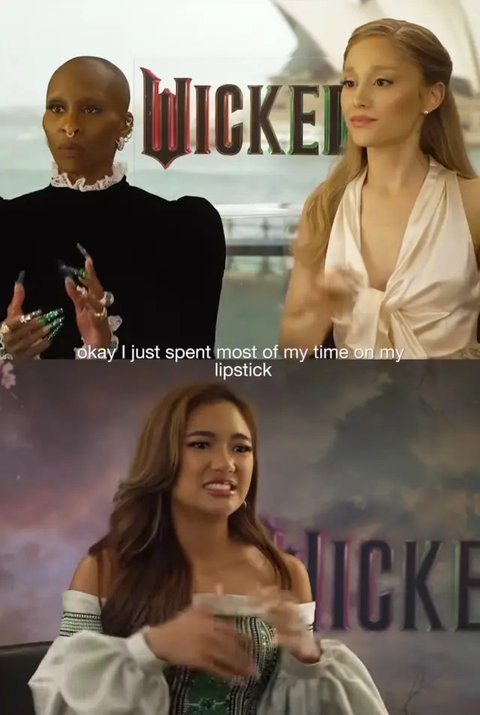 Potret Marion Jola Ngobrol Bareng Ariana Grande, Grogi Karena Lipstik (Sumber: Instagram/lalamarionmj)
