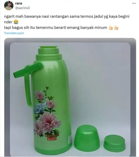 Potret Termos Jadul Ini Emak-emak Relate. (Sumber: X/@salsatrash/@adhityol)