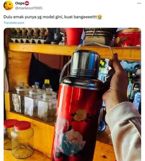 Potret Termos Jadul Ini Emak-emak Relate. (Sumber: X/@salsatrash/@adhityol)