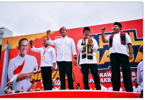 FOTO: Momen Anies dan Ahok Satu Barisan Dukung Pramono-Rano di Pilkada Jakarta