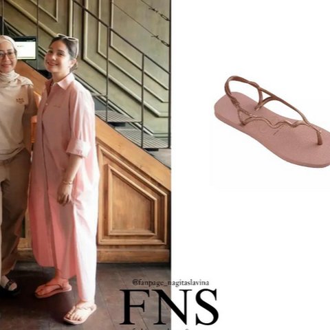 Outfit Simple Nagita Slavina Dipuji Tak Pernah Gagal Kece, Sandal Jepit Ratusan Ribu Bikin Salfok