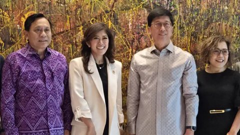 Menkomdigi Meutya Hafid mengunjungi Emtek Group di SCTV Tower, Jakarta (Liputan6.com/ Agustin Setyo Wardani).