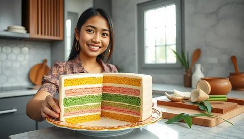 tips agar kue bolu lembut dan mengembang Ilustrasi dibuat AI