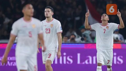 Gelandang Timnas Indonesia, Marselino Ferdinan, mencetak gol ke Gawang Arab Saudi pada matchday 6 Kualifikasi Piala Dunia 2026 Zona Asia di Stadion Utama Gelora Bung Karno (SUGBK), pada Se