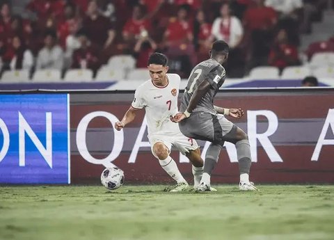 Gelandang Timnas Indonesia, Marselino Ferdinan, mencetak gol ke Gawang Arab Saudi pada matchday 6 Kualifikasi Piala Dunia 2026 Zona Asia di Stadion Utama Gelora Bung Karno (SUGBK), pada Se