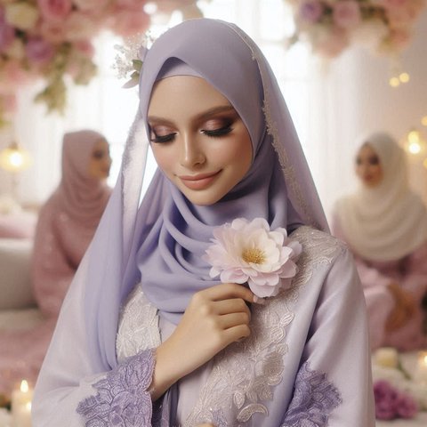 Tren Baju Gamis Lebaran 2025, Warna Misty Lavender Jadi Primadona untuk Tampil Anggun di Hari yang Fitri