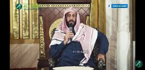 Syekh Ali Jaber saat berdakwah. (Yayasan Syekh Ali Jaber via YouTube Syekh Ali Jaber)