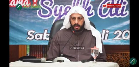 Syekh Ali Jaber saat berdakwah. (Yayasan Syekh Ali Jaber via YouTube Syekh Ali Jaber)