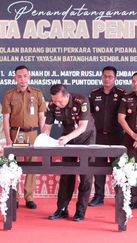 Kejati Sumsel Titipkan Aset Yayasan Batanghari Sembilan ke Pemprov