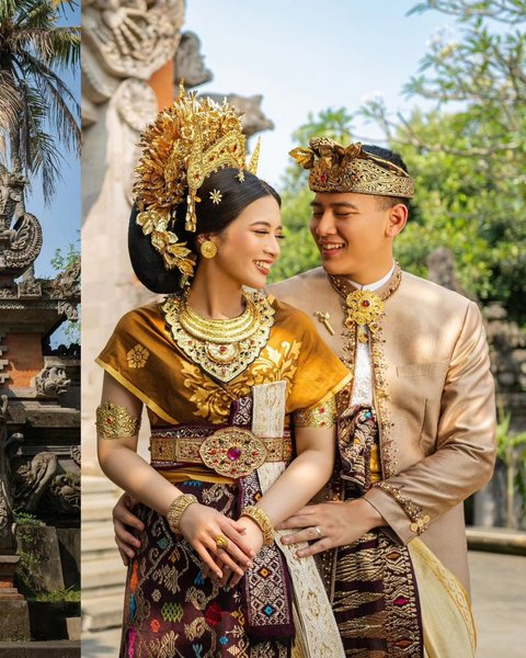 Potret Prewedding Iptu Hafiz Akbar & Angela Perkasa Berbalut Adat Bali Jelang Pernikahan