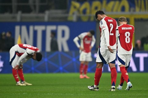 FOTO: Balik ke Setelan Pabrik, Arsenal Kandas 0-1 dari Inter Milan di Liga Champions