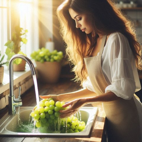 Cara Efektif Menghilangkan Lilin dan Pestisida pada Anggur dengan Bahan Dapur, Bikin Anggur Lebih Sehat dan Segar