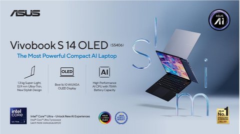 Cari Laptop Ringan yang Mudah Dibawa Bepergian? ASUS Vivobook S 14 OLED S5406 Bisa Jadi Pilihannya