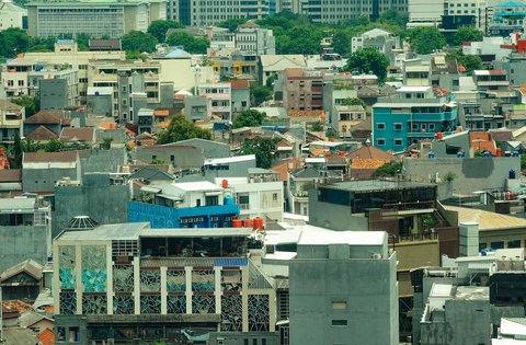 FOTO: Penampakan Sesaknya Permukiman di Jakarta, Salah Satu Kota Terpadat se-Asia Tenggara