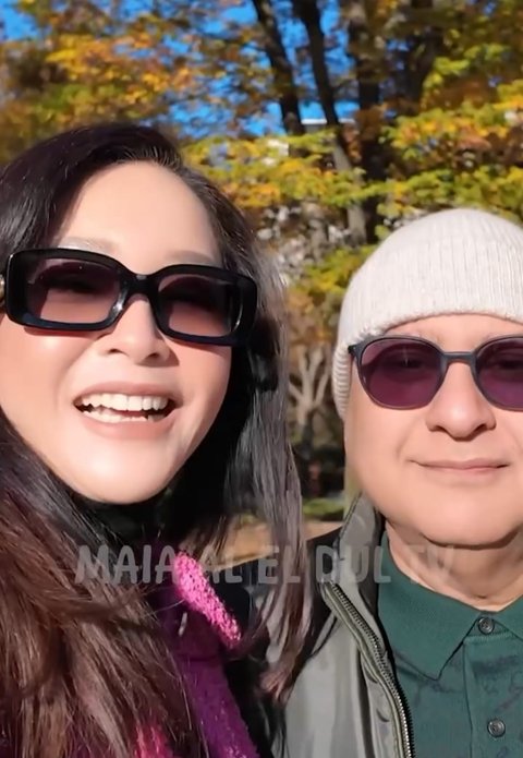 Momen Tak Terduga, Maia Estianty dan Irwan Mussry Diusir Saat Foto Depan Tokyo Tower