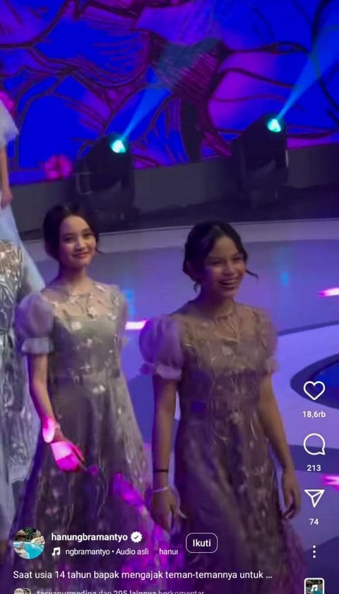 Yang tak kalah bangga tentu saja Hanung Bramantyo. "Apakah dia Menang? Tentu saja. Tapi tidak juara satu-dua bahkan favorit. NO. But, dia sudah menang melawan ketidakpercayaan dirinya, hingga dia bisa mengatakan dengan tegas I'm Kana Sybila Bramantyo from Aljbr Islamic School Jakarta," tulis Hanung di Instagramnya.