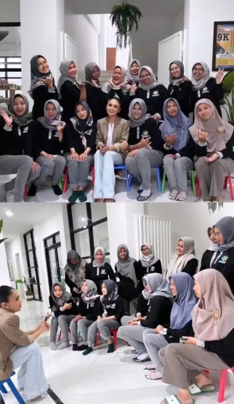 Potret Yuni Shara di Sekolah Cahaya Permata Abadi (Sumber: Instagram/yunishara36)