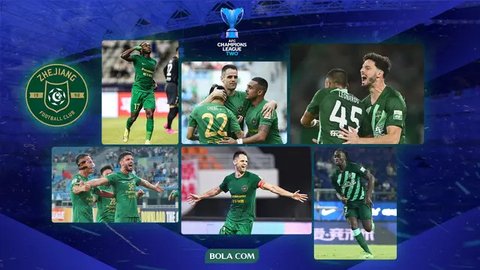 AFC Champions League Two - Persib Bandung Vs Zhejiang FC - Duel Pemain (Bola.com/Adreanus Titus)