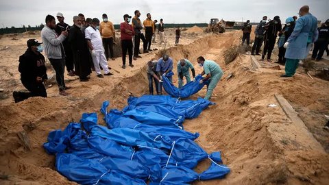 Seluruh wilayah Gaza kini terancam bencana kelaparan akibat terganggunya proses distribusi bantuan untuk warga Palestina. (Eyad BABA/AFP)