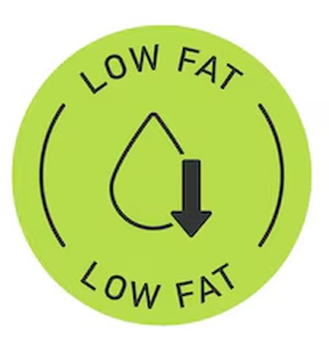 low fat label