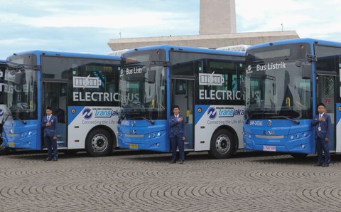 FOTO: Penampakan Ratusan Bus Listrik Baru TransJakarta, Siap Beroperasi Mulai Besok