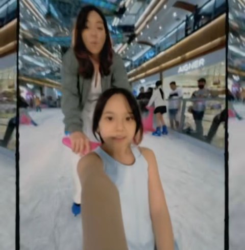 7 Potret Gisel dan Gempi Tunjukkan Kekompakan Saat Ice Skating, Begini Keseruannya!
