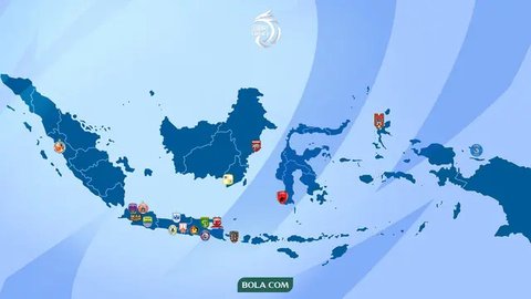BRI LIGA 1 - Ilustrasi Trofi dan Logo Klub BRI Liga 1 Musim 2024/2025 (Bola.com/Adreanus Titus)
