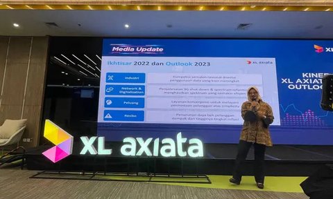 Pengumuman merger XL - Smartfren yang dilakukan di Jakarta, Rabu (11/12/2024). (Liputan6.com/Agustinus M. Damar)