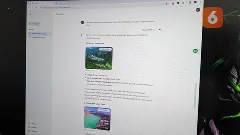 Chatbot AI Google Gemini saat dipakai dari browser iPhone (Liputan6.com/ Agustin Setyo Wardani).