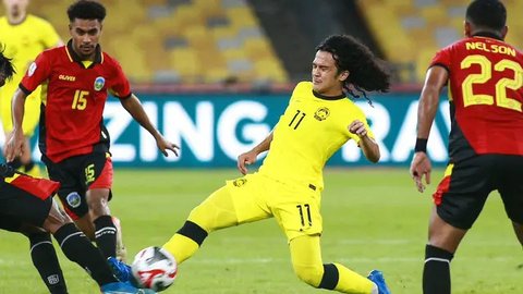 Timnas Malaysia jelang pertandingan melawan Timor Leste di Grup A Piala AFF 2024 di Stadion Nasional Bukit Jalil, Rabu (11/12/2024). (Bola.com/FAM)