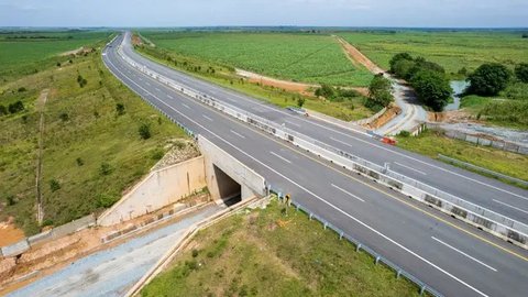 Jalan Tol Trans Sumatera (JTTS) ruas Tol Indralaya-Prabumulih garapan sepanjang 64,5 km. (Dok Hutama Karya)