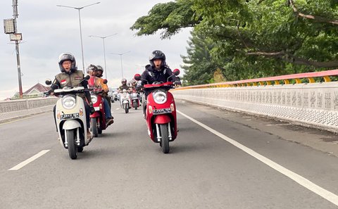 Uji coba berkendara Honda Scoopy di Jawa Barat.