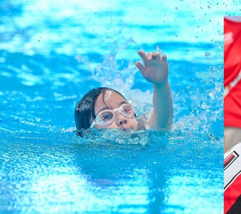Momen Gading Marten Beri Dukungan untuk Gempita saat Ikut Lomba Renang, "Proud Papa"