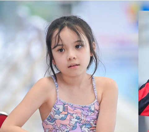 Momen Gading Marten Beri Dukungan untuk Gempita saat Ikut Lomba Renang, "Proud Papa"