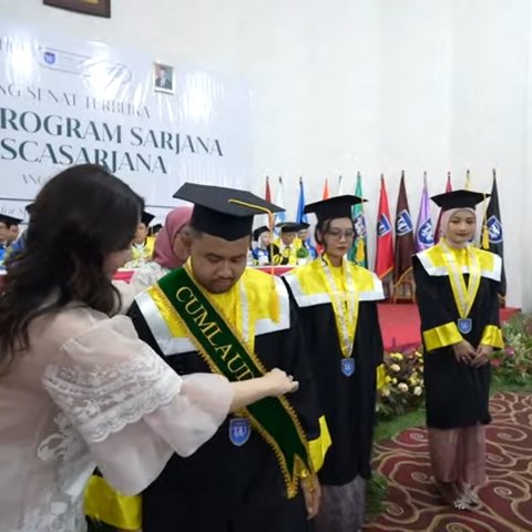 Nagita Slavina Kaget Tiba-tiba Diminta Kata Sambutan saat Wisuda Lala