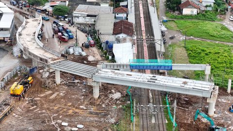 FOTO: Progres Terkini Pembangunan Jalan Layang Tenjo Penghubung Bogor-Tangerang