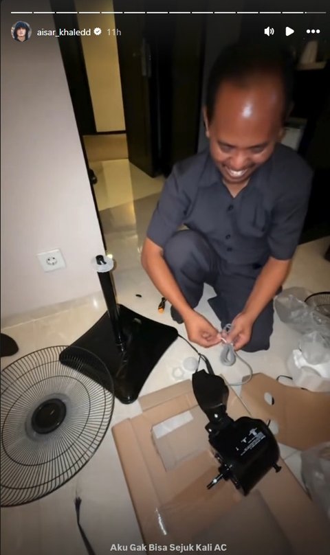 Ternyata Aisar Khaled Tidak Bisa Tidur dengan AC, Pilih Pakai Kipas Angin Meski di Hotel