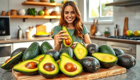 Pedagang menunjukkan buah alpukat di pasar induk Kramat Jati, blok buah di Jakarta, Minggu (2/2/2020). Pemerintah berupaya melakukan peningkatan produksi buah-buahan dalam negeri dan diharapk
