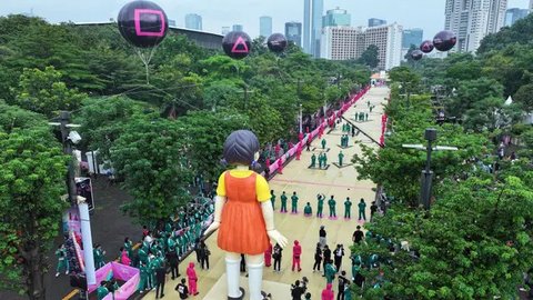 Red Light Green Light ala Squid Game di GBK. (dok. Netflix)